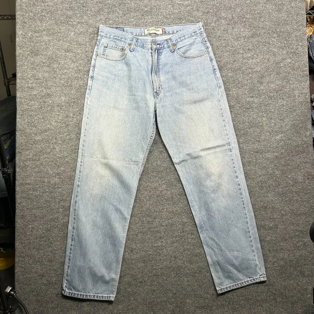 Levi's 550 Straight Jeans Men's Blue Denim Relaxed Fit Classic‎ Zip Fly - 34X32